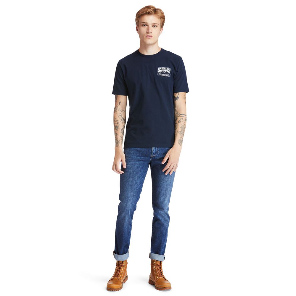 Calça Masculino - Timberland Sargent Lake Slim Denim Jeans - SULTC9523 - Azuis